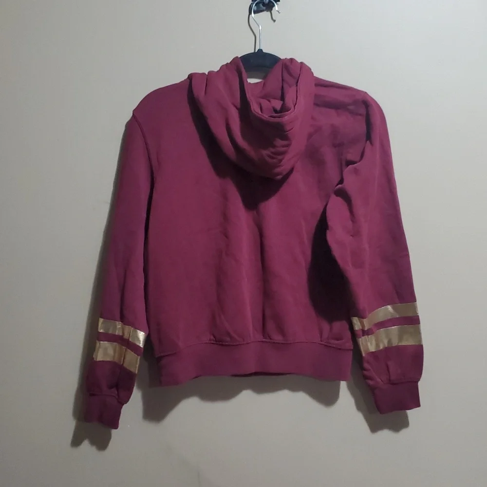 Hogwarts Maroon Hoodie with Gold Accents Size Small - Picture 3 of 5
